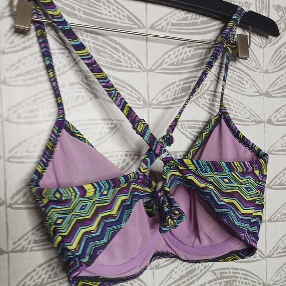 Athleta Bikini Top Twistini Multicolor 34 B/C - Picture 5 of 6